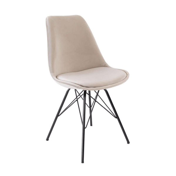Chaise de bar Velours Champagne Confort Moderne | LUXA