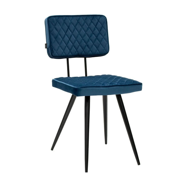 Chaise De Salle À Manger En Velours Bleu Foncé Luxe Confort Moderne | NOVA
