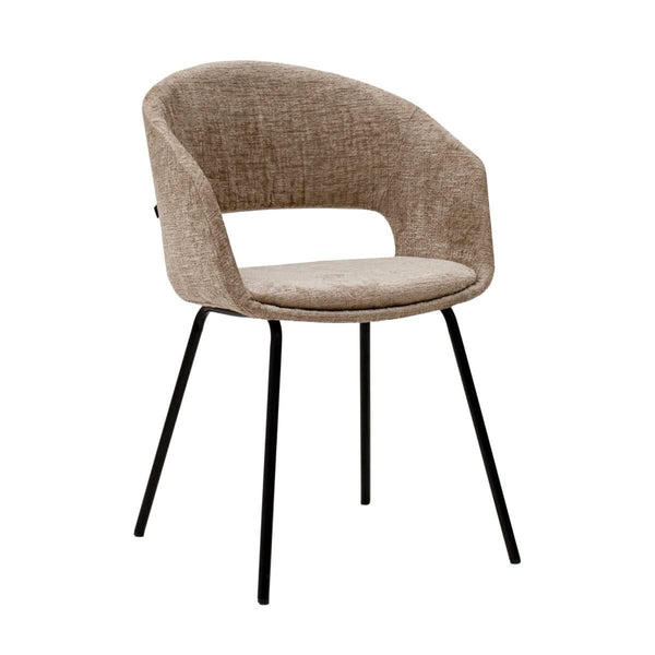 Chaise de Salle à Manger Moderne En Tissu Confortable Avec Dossier Taillé | NOVA