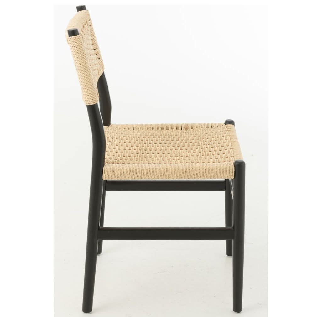 Chaise Hêtre Cordes Noires Design | Ulen - Designix Chaises