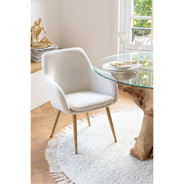 Chaise Miles Acier Mousse Ivoire | Xyla
