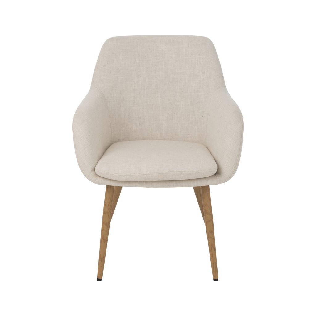 Chaise Miles Acier Mousse Ivoire | Xyla - Designix Chaises