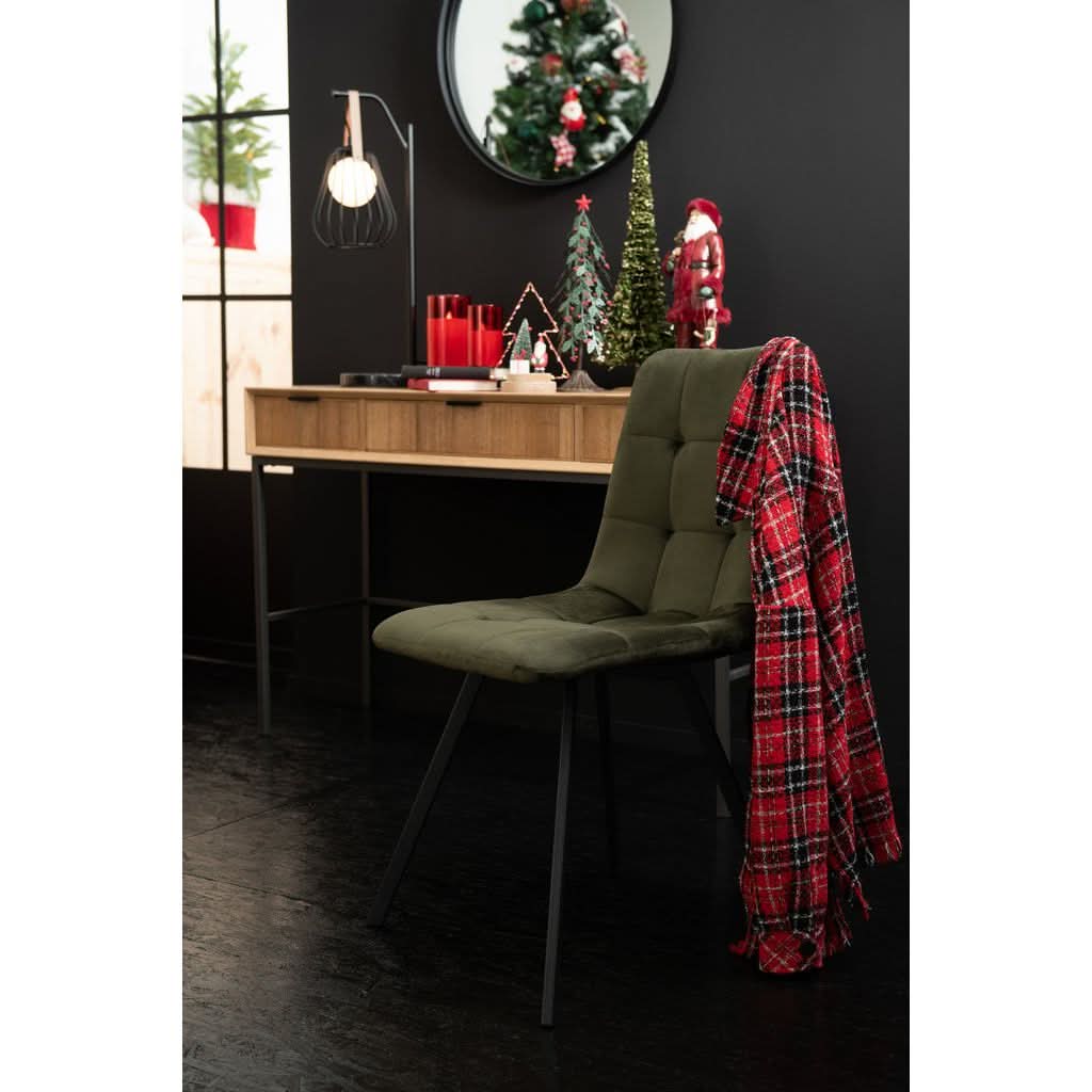 Chaise Morgan Vert Foncé Métal | Zela - Designix Chaises