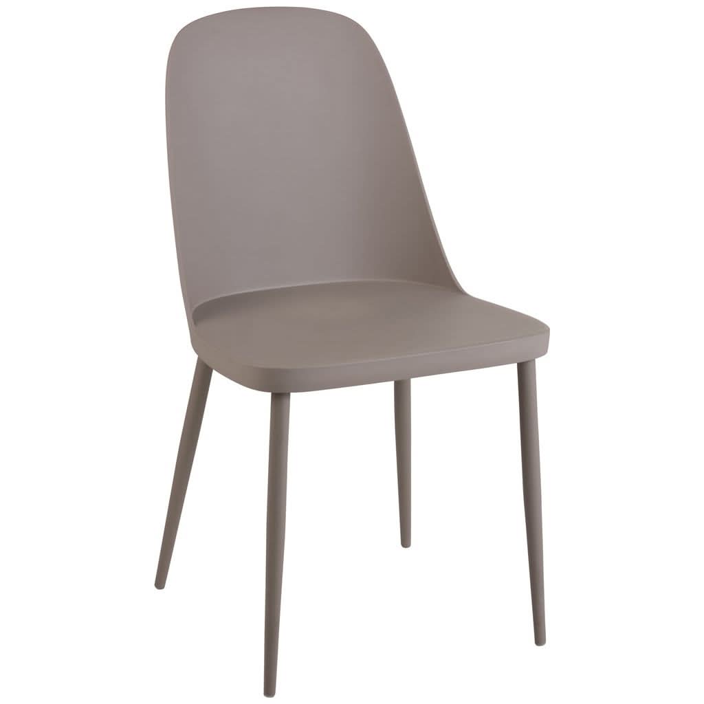 Chaise Polypropylène Grise Leo | Hira - Designix Chaises