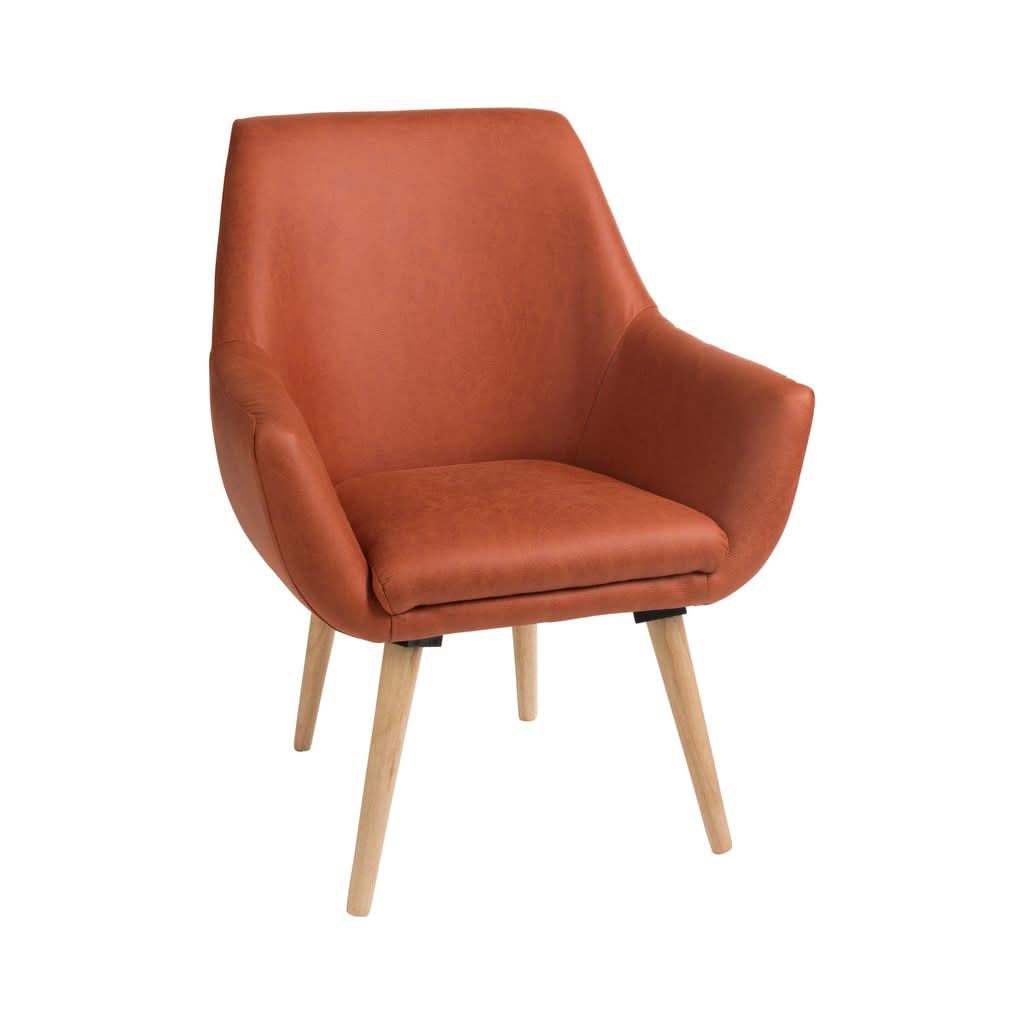 Chaise Rétro Orange Bois Textile | Jyre - Designix Chaises