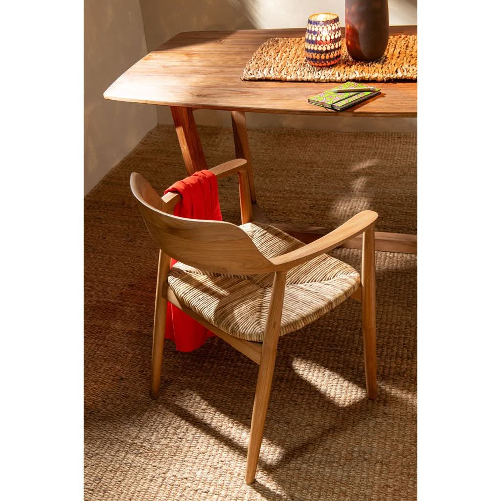 Chaise Teck Naturel Hiro | Riya - Designix Chaises