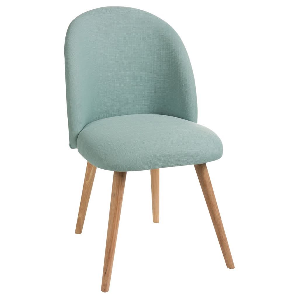 Chaise Textile Bois Design Bleu | Sile - Designix Chaises