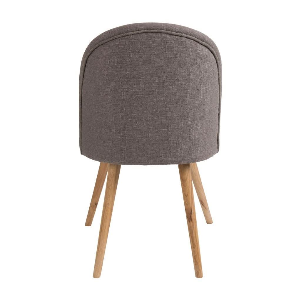 Chaise Textile Bois Greige | Tela - Designix Chaises