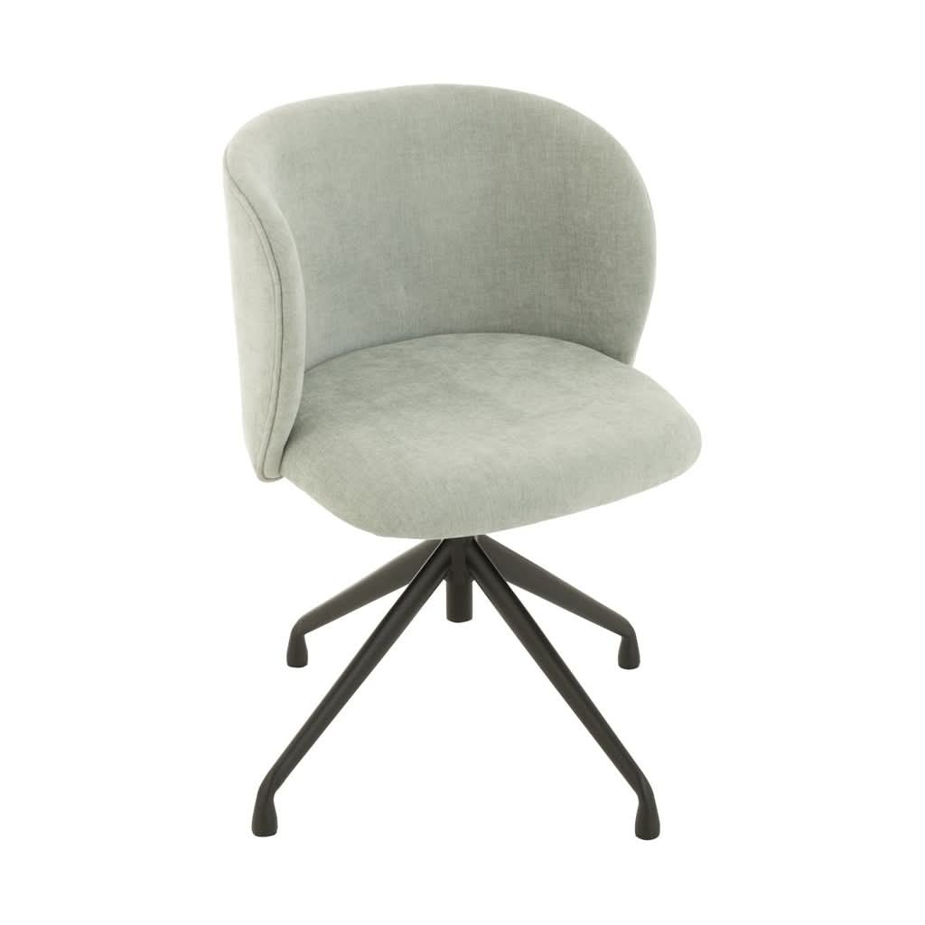 Chaise Tournante Tissu Bleu Clair | Wali - Designix Chaises