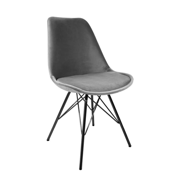 Chaise Velours Gris Ultra Confort Moderne et Élégante | NOVA