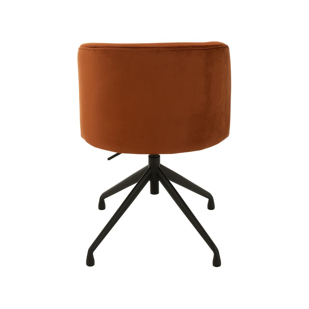 Chaise Velours Orange Inclinable | Anor - Designix Chaises