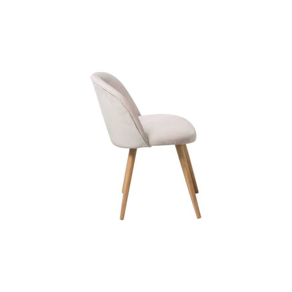 Chaise Velours Rose Pale Design Moderne | Yale - Designix Chaises