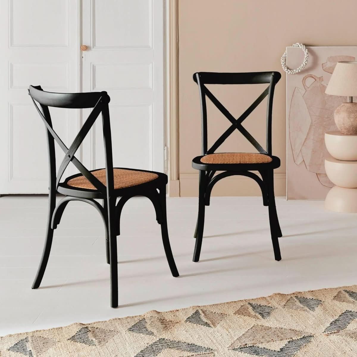 Chaises Bistrot Bois Rotin | Muse - Designix Chaises