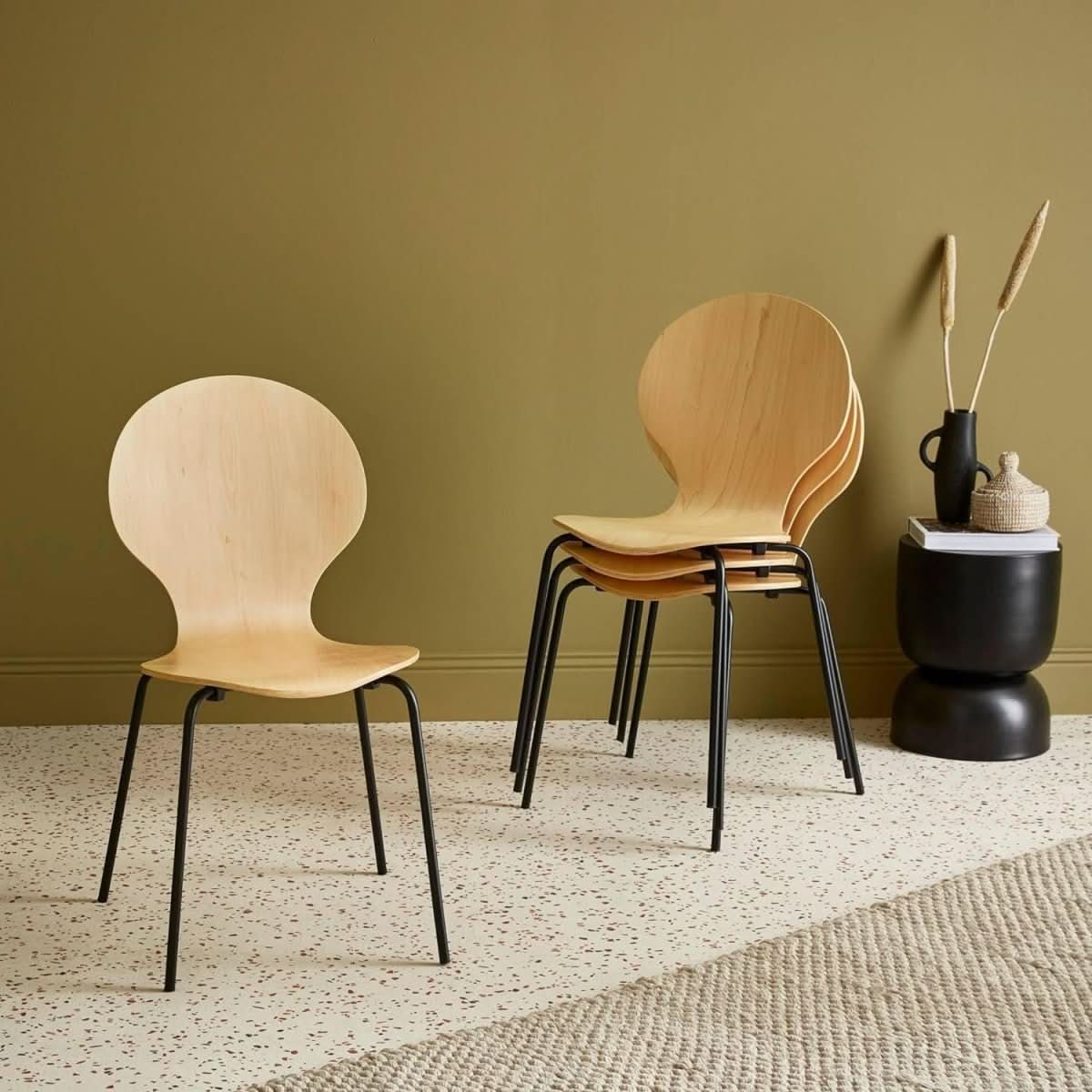 Chaises Bois Hévéa Moderne | Détente - Designix Chaises