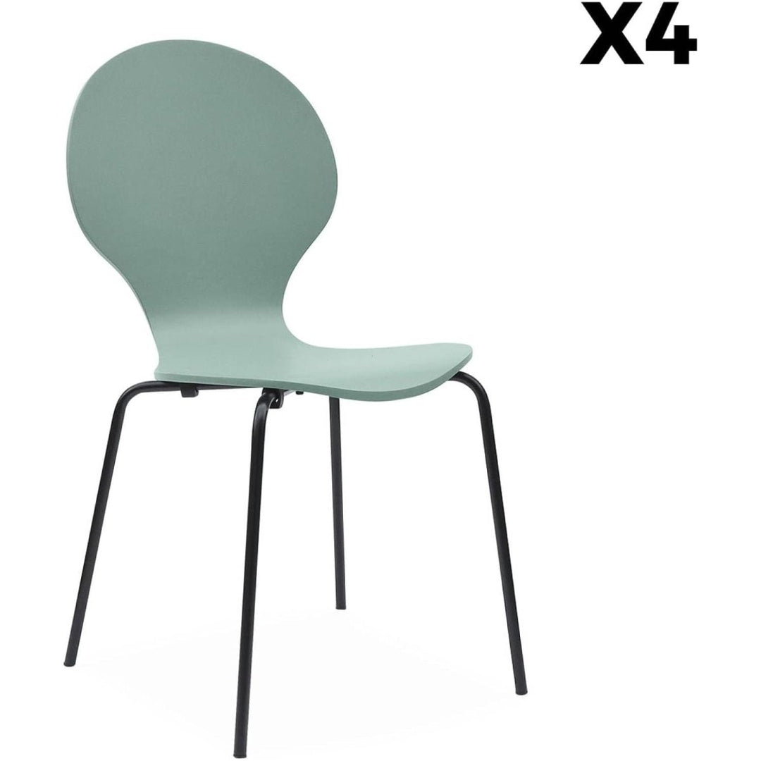 Chaises Bois Métal Minimaliste | Sable - Designix Chaises