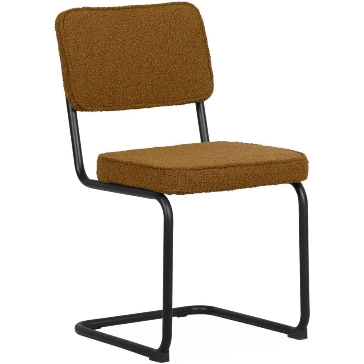 Chaises Cantilever Bouclette Ocre | Ylang - Designix Chaises