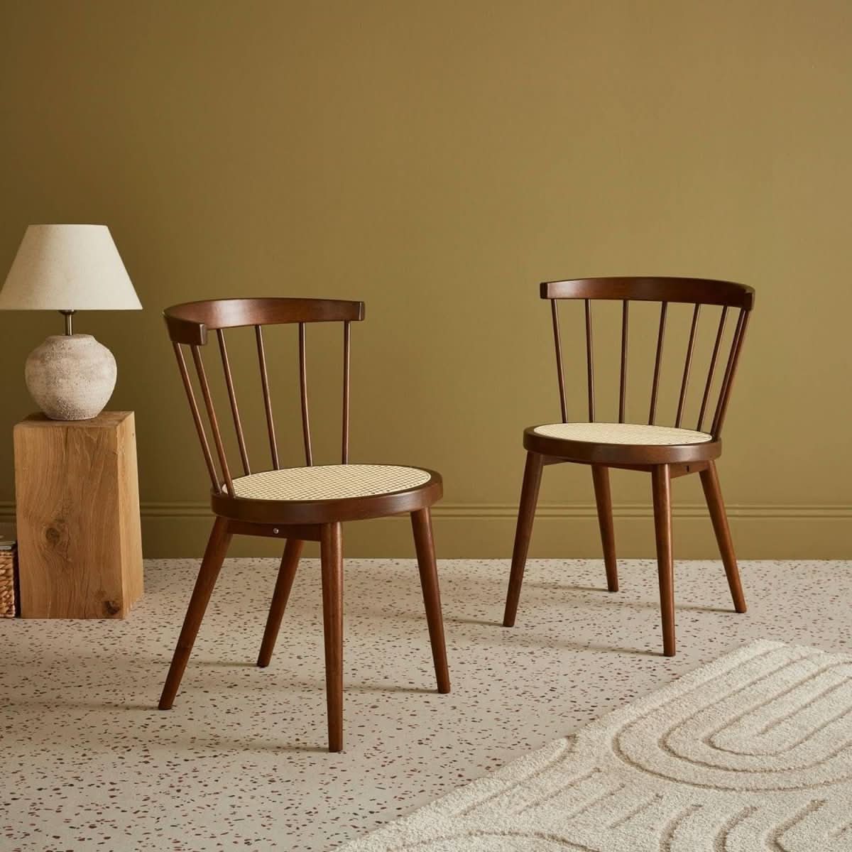 Chaises Noyer Bois Cannage | Élixir - Designix Chaises