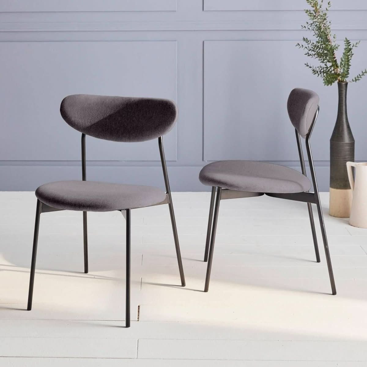 Chaises Scandinaves Vintage Grises | Lys - Designix Chaises
