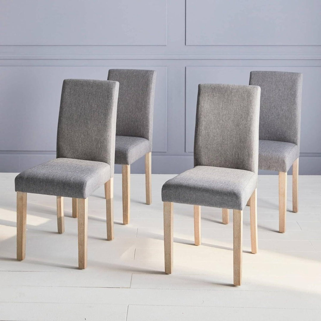 Chaises Tissu Bois Gris | Perle - Designix Chaises