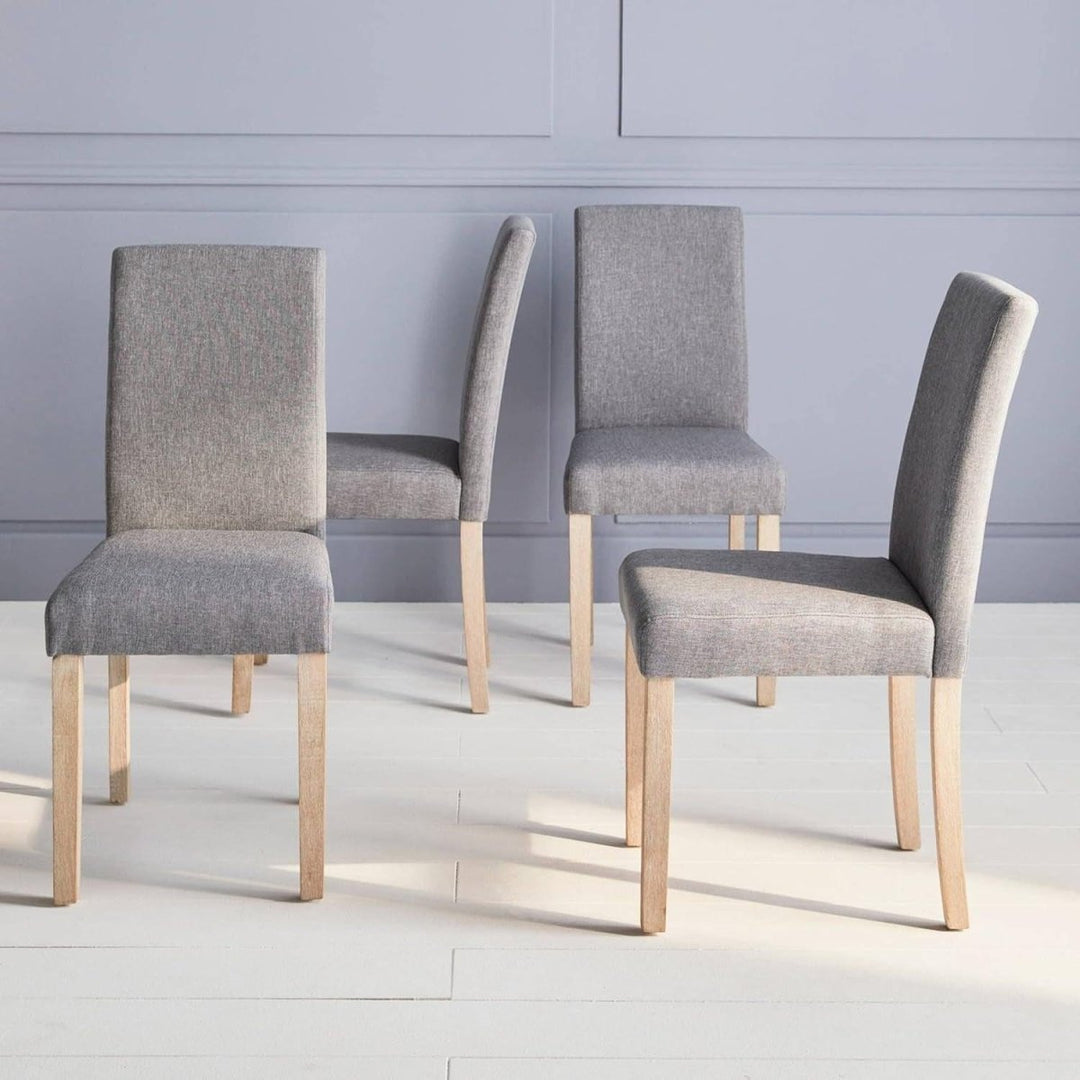 Chaises Tissu Bois Gris | Perle - Designix Chaises