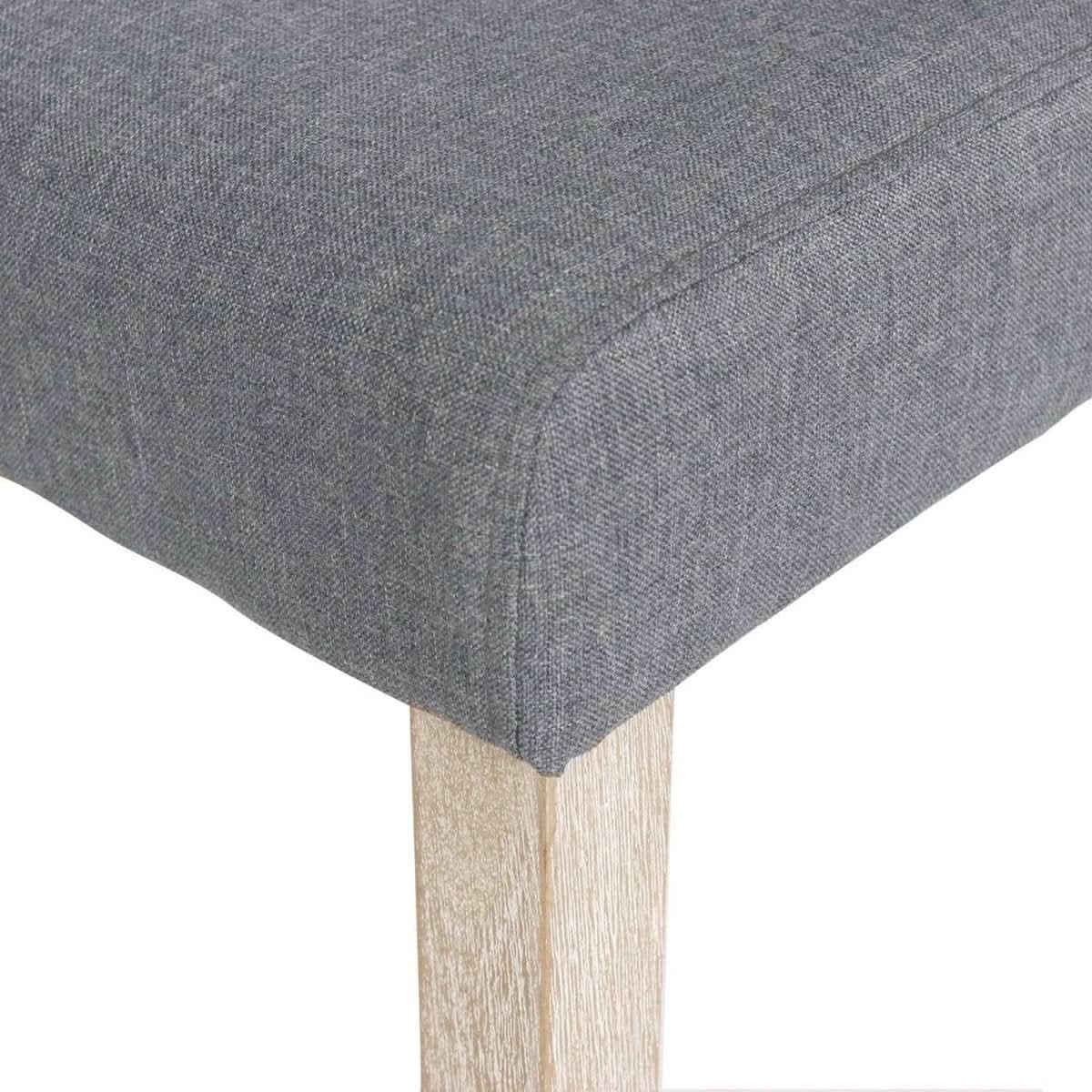 Chaises Tissu Bois Gris | Perle - Designix Chaises