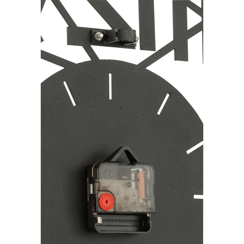 Chiffres Horloge Métal Noir - Designix