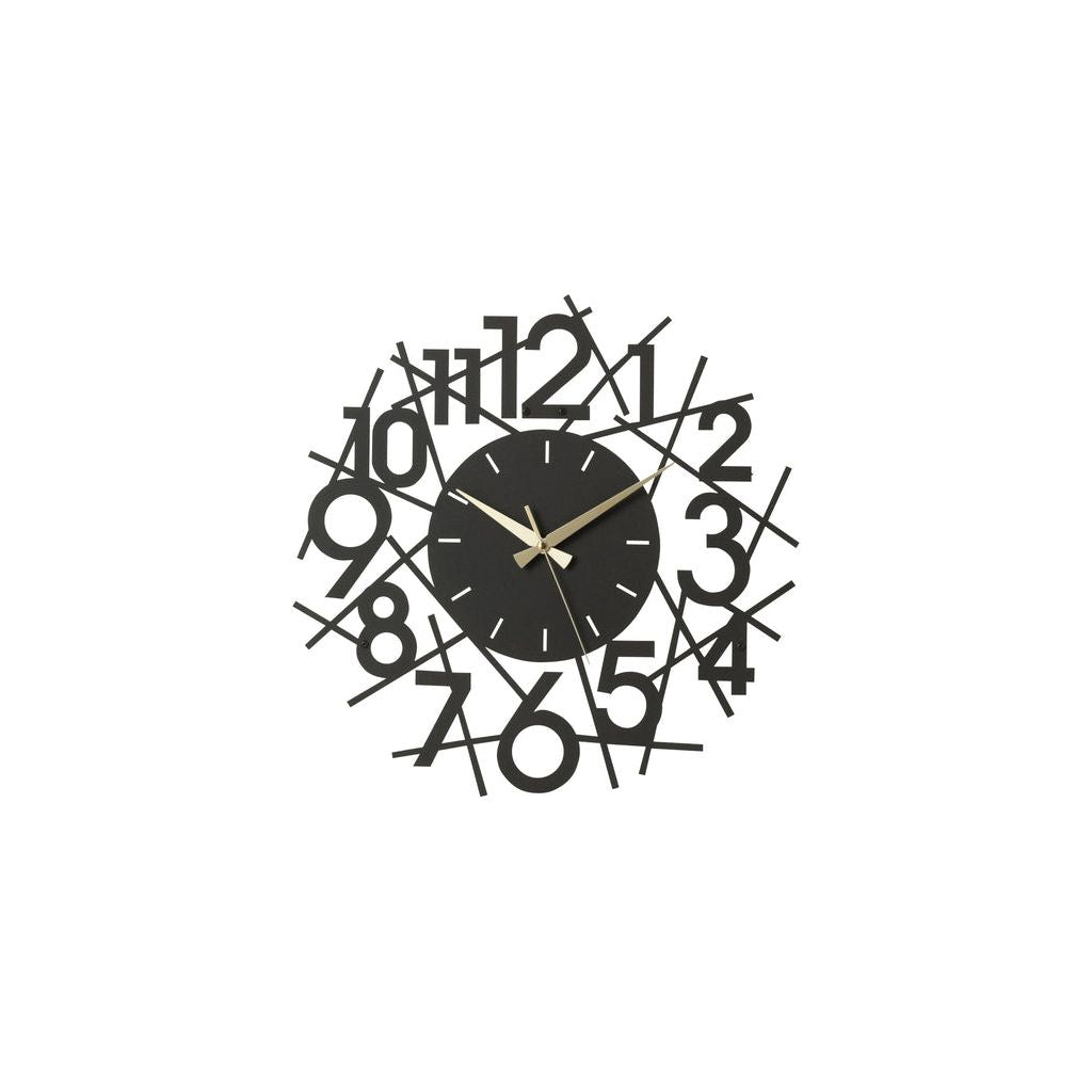 Chiffres Horloge Métal Noir - Designix