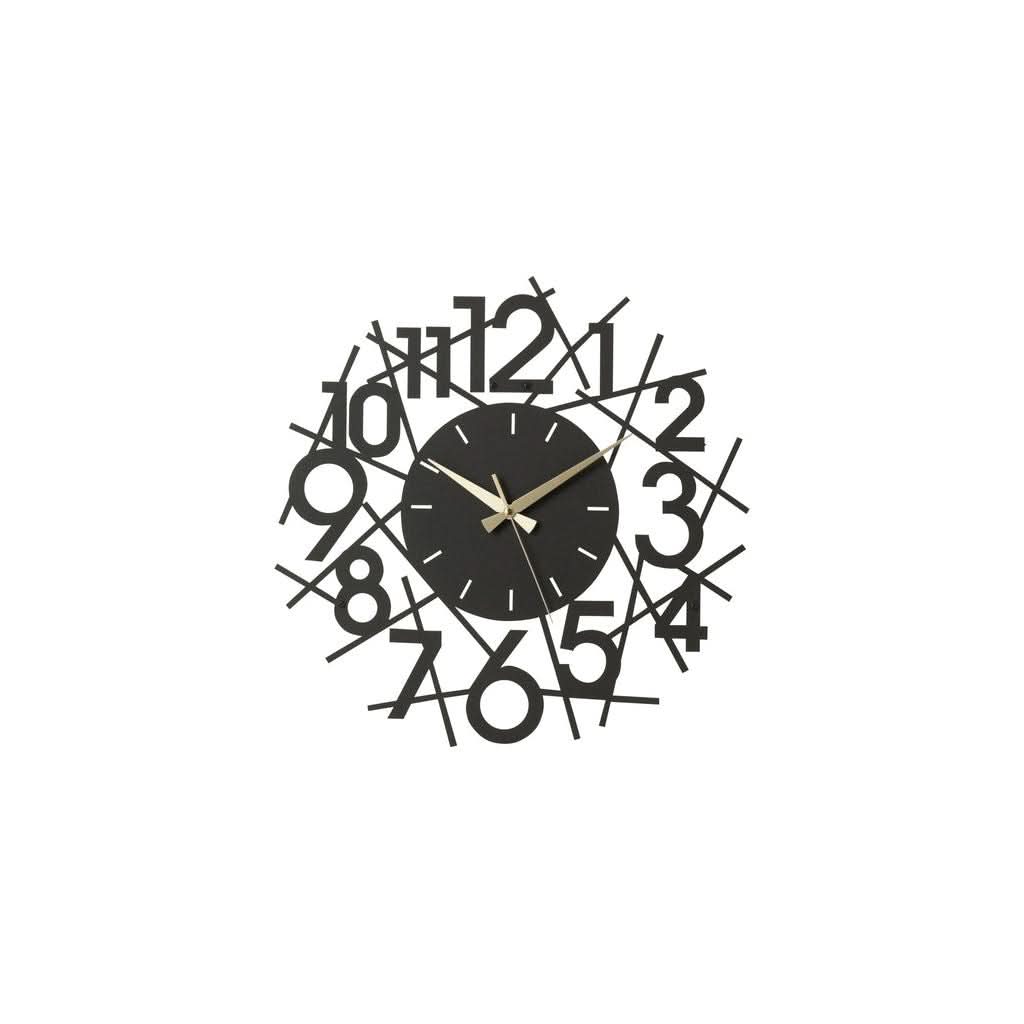 Chiffres Horloge Métal Noir - Designix