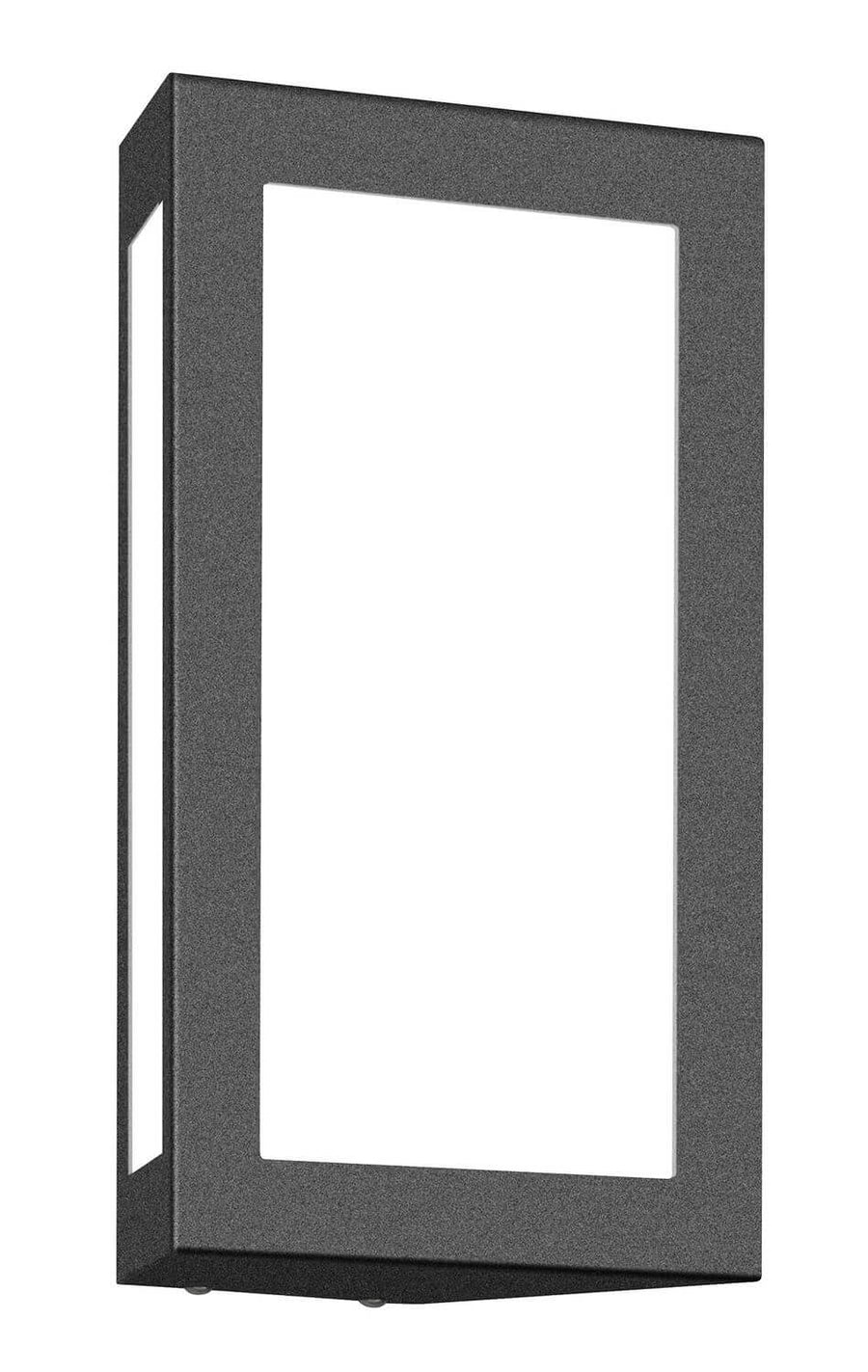 Second angle du boîtier noir montrant le profil latéral et le cadre lumineux ajouré