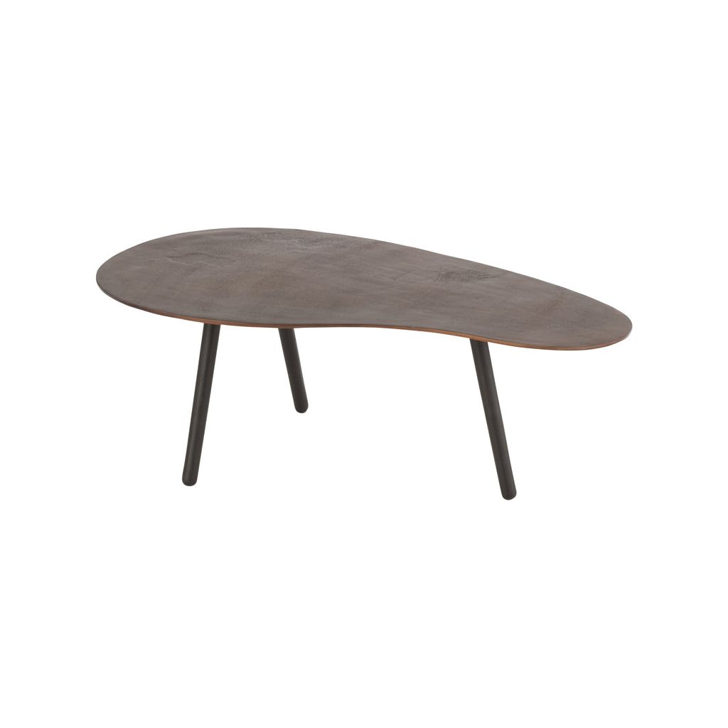 Table basse en aluminium/fer marron petite | Designix - - https://designix.fr