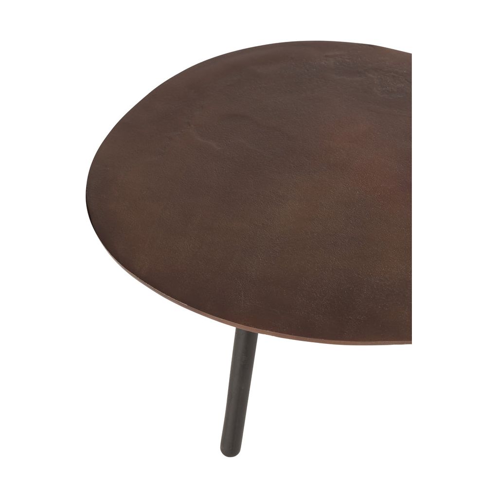 Table basse en aluminium/fer marron petite | Designix - - https://designix.fr