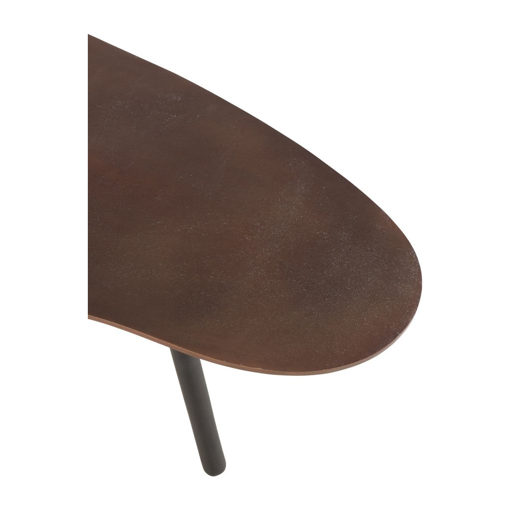 Table basse en aluminium/fer marron petite | Designix - - https://designix.fr