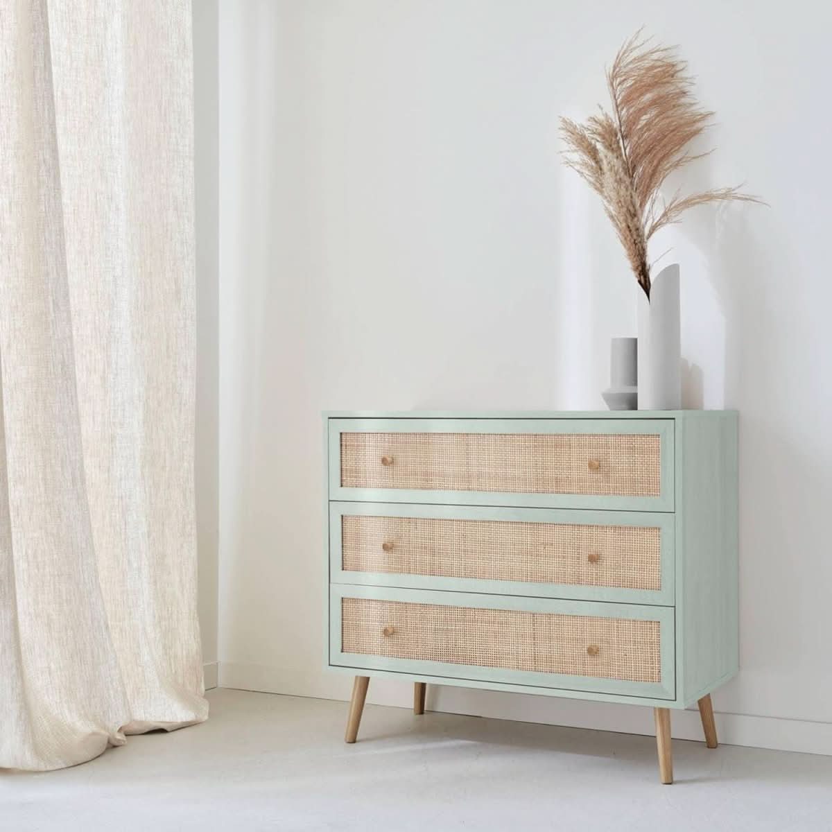 Commode Bois Cannage Bohème | Trésor - Designix Commode