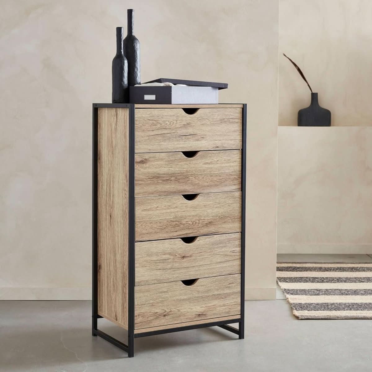 Commode Loft Bois Métal | Zéphyr - Designix Commode