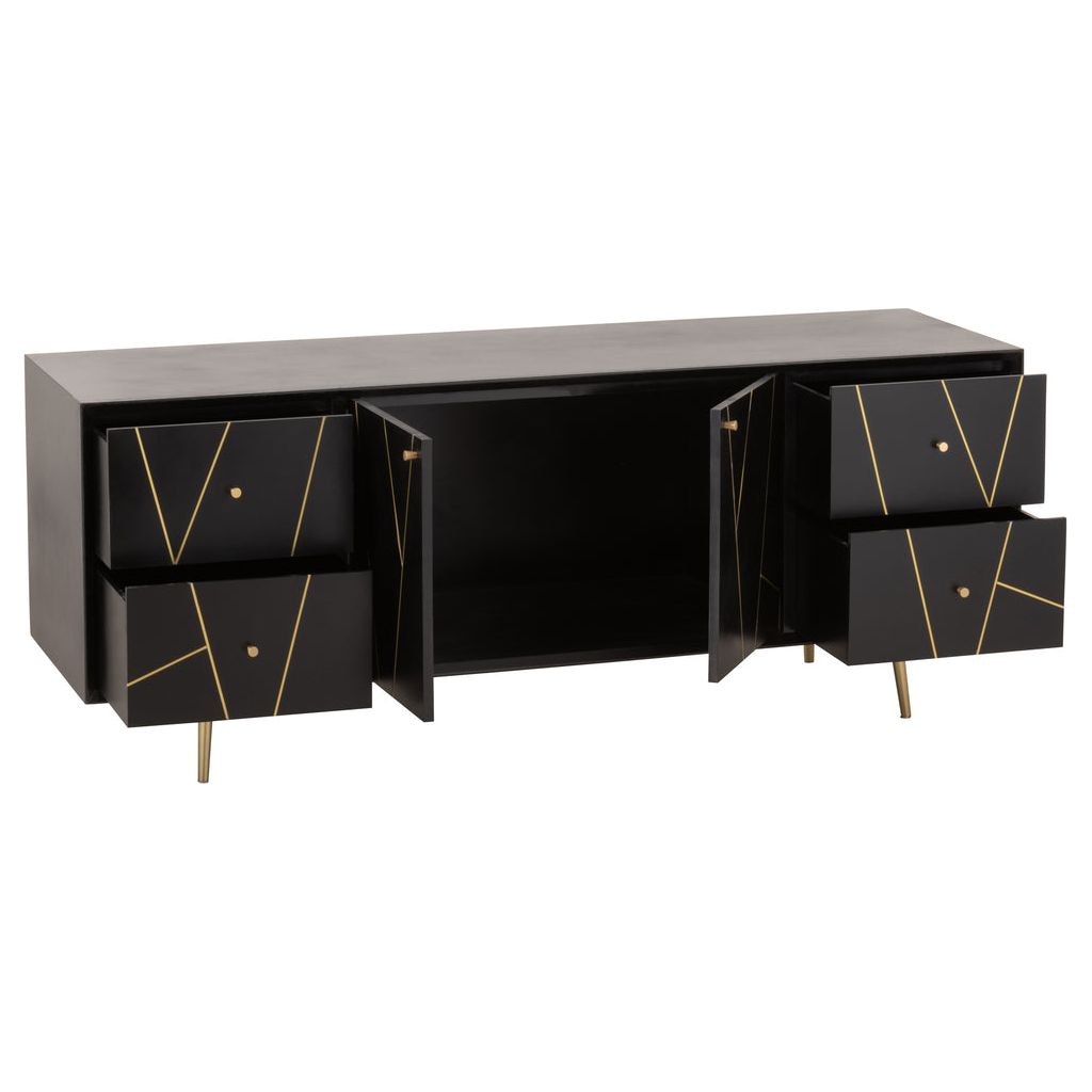 Commode Noir Or Moderne - Designix