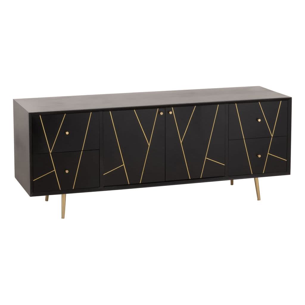 Commode Noir Or Moderne - Designix