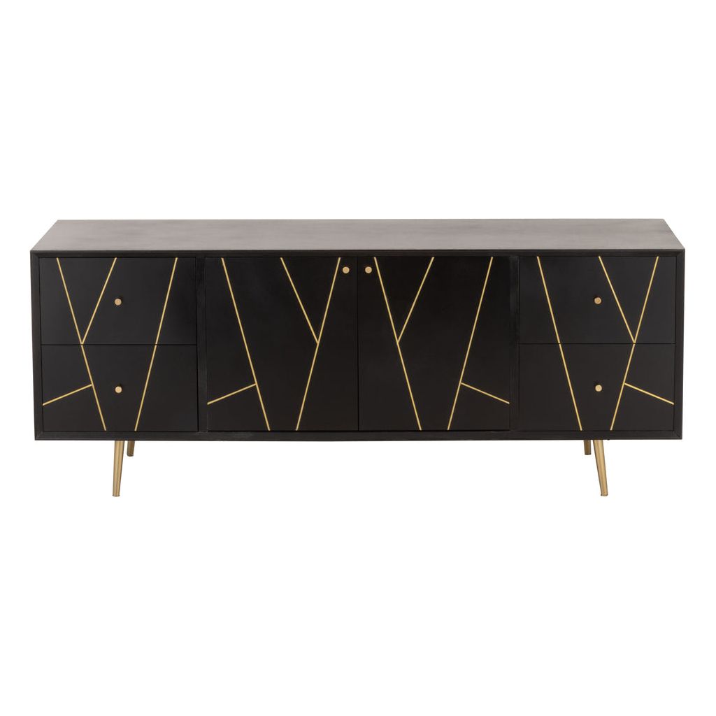 Commode Noir Or Moderne - Designix