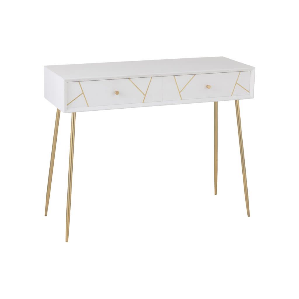 Console 2 Tiroirs Bois Métal - Designix