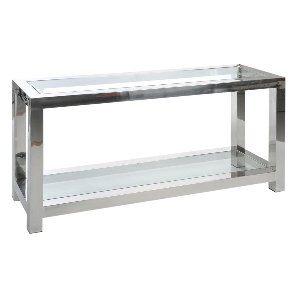 Console Argentée En Acier Inoxydable - Designix
