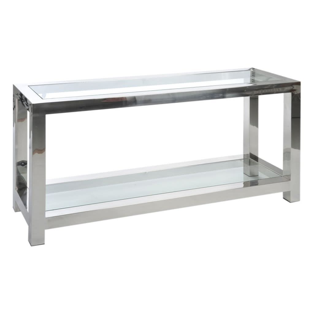 Console Argentée En Acier Inoxydable - Designix