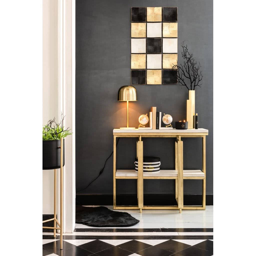 Console Bois Mangue Fer Blanc - Designix