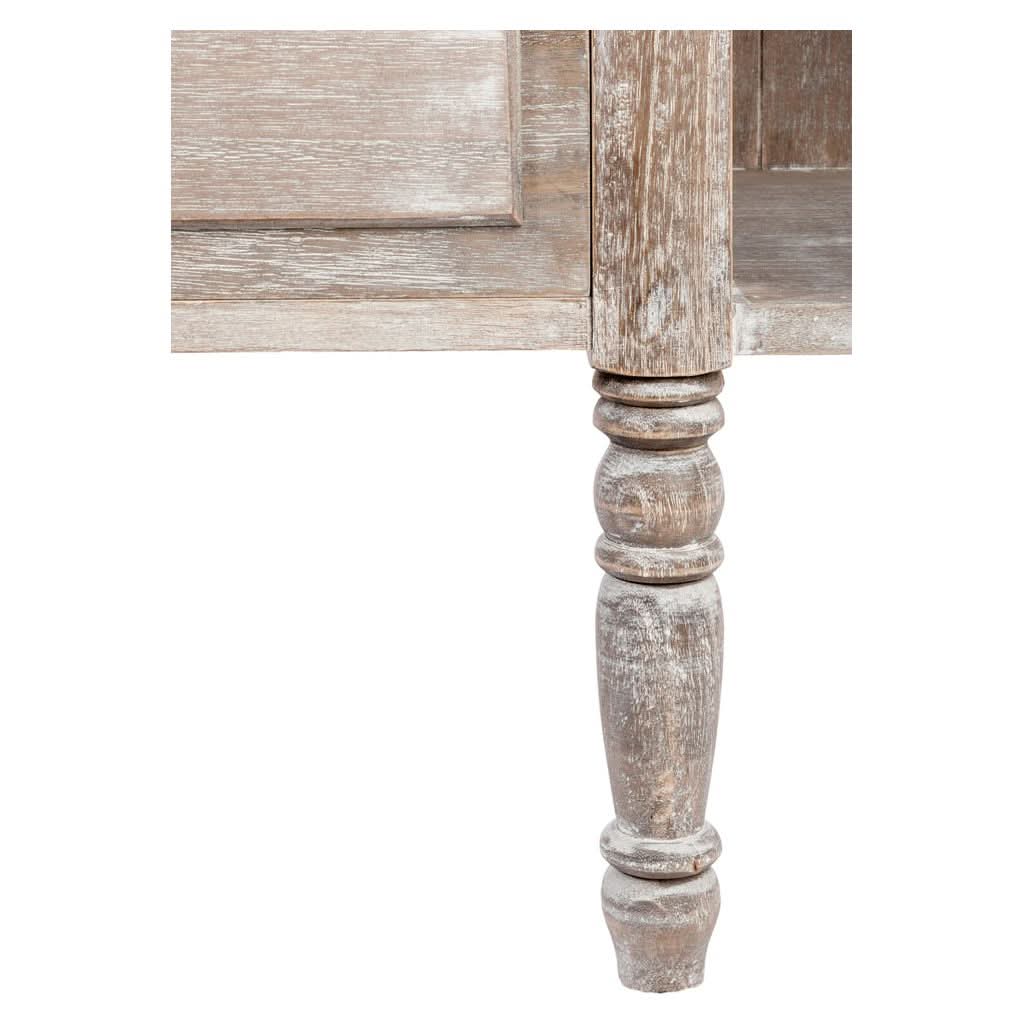 Console Bois Naturel Arrondie 3 Tiroirs - Designix