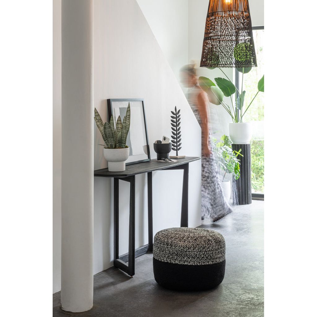 Console Bois Teck Noir - Designix