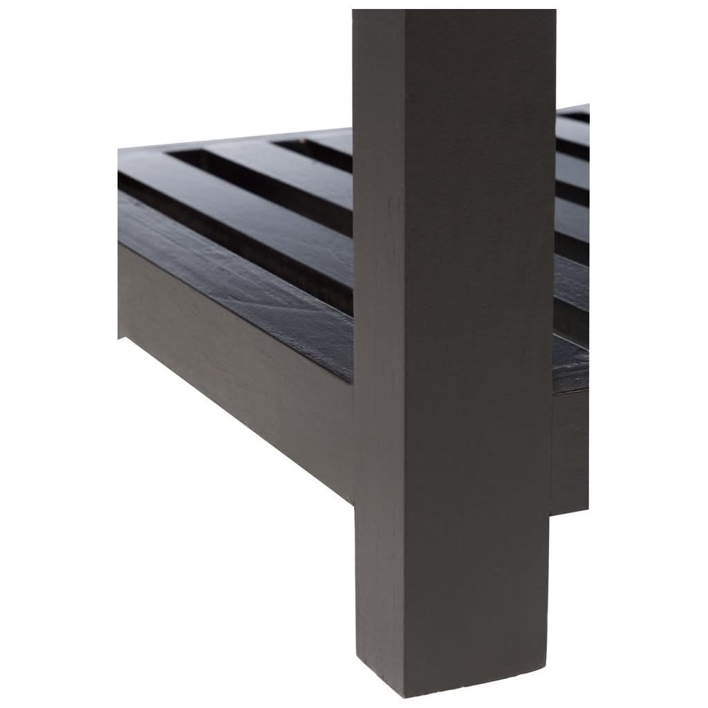 Console Croix Bois Verre Noir - Designix
