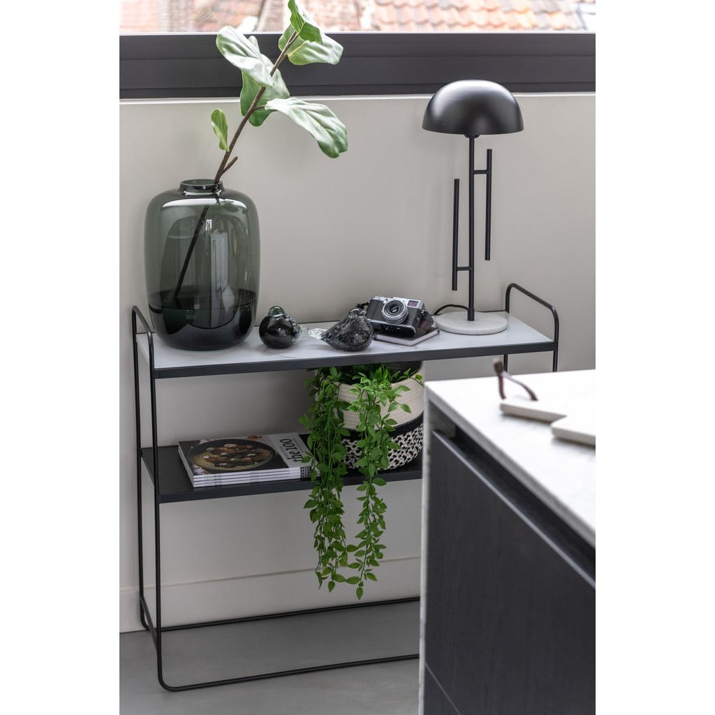 Console en Marbre Noir et Blanc - Designix