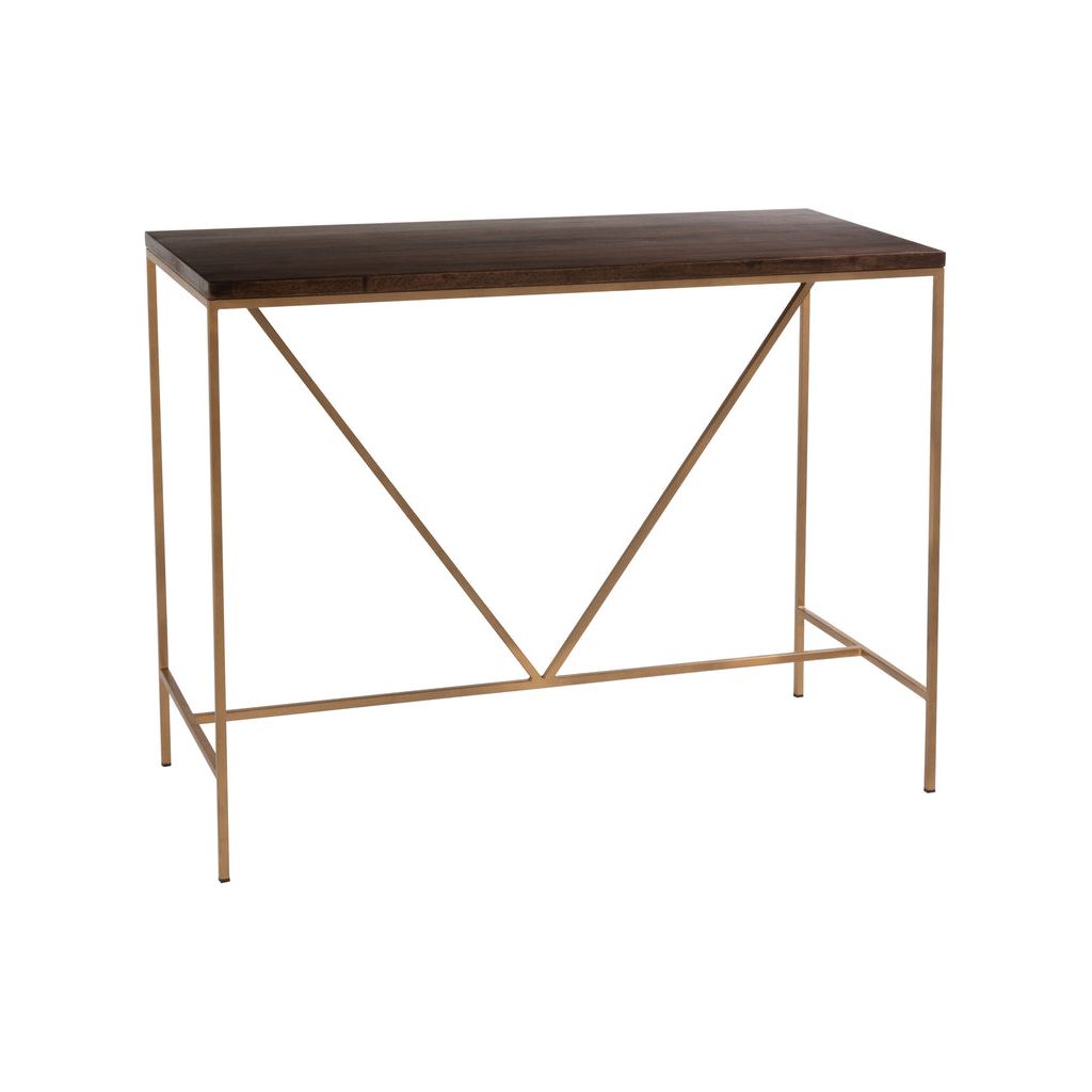 Console Fer Bois Mangue Doré - Designix