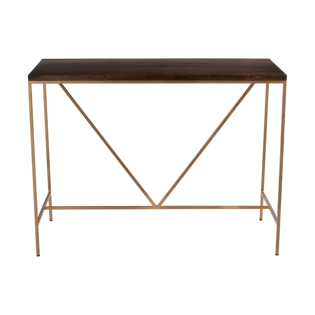 Console Fer Bois Mangue Doré - Designix
