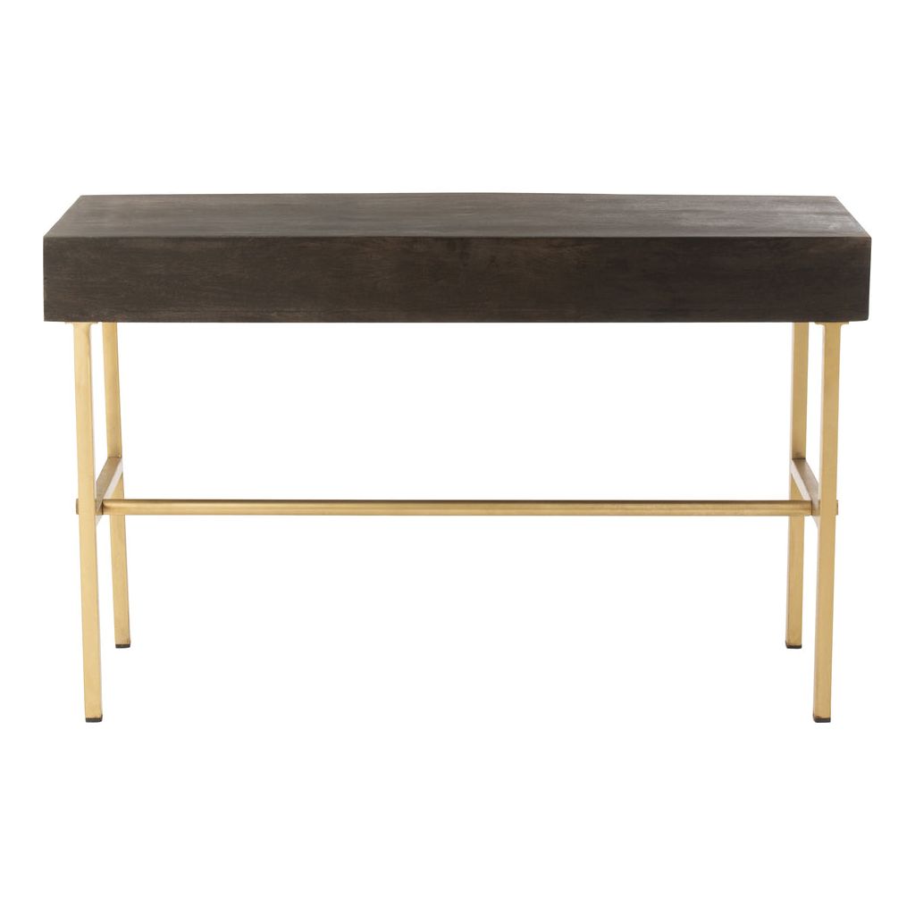 Console Janis Bois Fer Marron Or - Designix