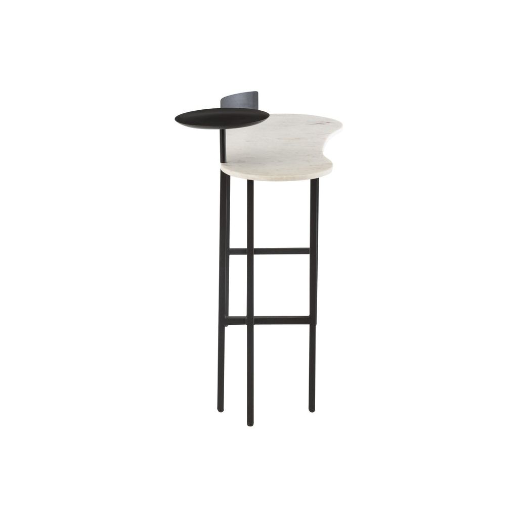 Console Marbre Fer Blanc Noir - Designix