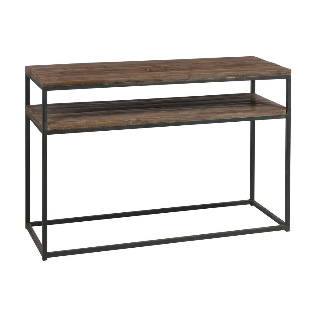 Console Marron Noir Bois Métal - Designix